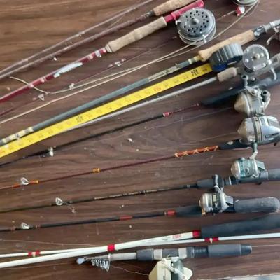 Rod and reels  And 3 Fly Fishing Poles