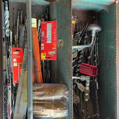 Toolbox Full Of Drill Bits