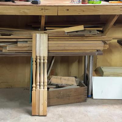 Wood Lot featuring 2x10's, plywood, 1x4 and 4 new spindles.