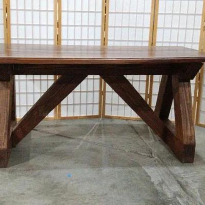 Heavy Solid Wood Dining Table 