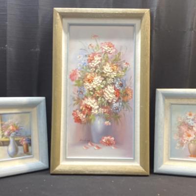 Signed Floral Oil Paintings