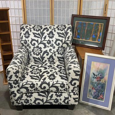 Black on White Print Side Chair & More