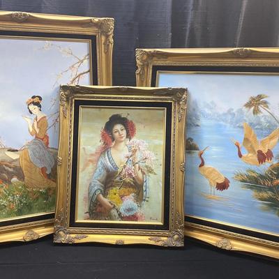 Framed Oil Paintings on Canvas