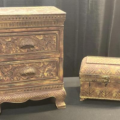 Small Metal Night Stand and Chest