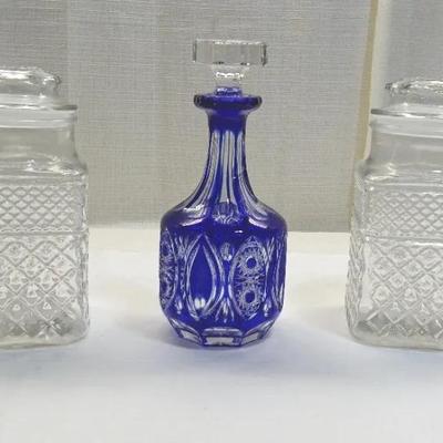 Cobalt Blue Crystal Decanter