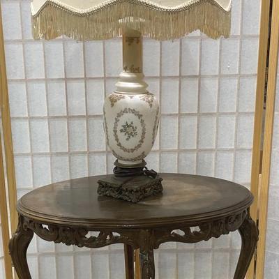 Side Table with Lamp