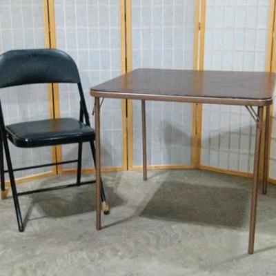 Card Table & Folding Chair
