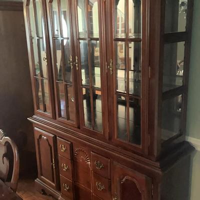 Wood China Cabinet With Drawers