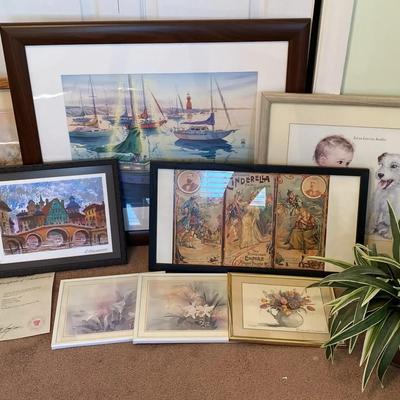Framed Artwork Collection Featuring Krasnyansky Seriolithograph