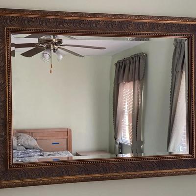 Large Ornate Wall Mirror with Gold & Bronze Toned Frame