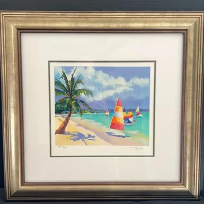 Serigraph Crystal Lagoon by Alex Pauker, Numbered with COA