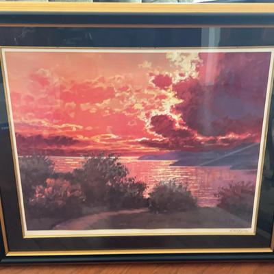 Seriolithograph “Nuages” by Littorio Del Signore