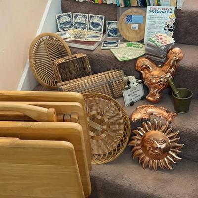 Cookbooks, TV Trays & Kitchen Décor Featuring Brass Mortar & Pestle