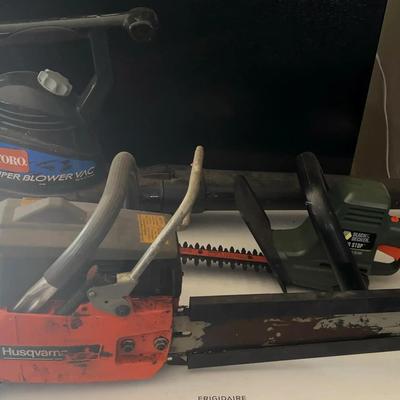 Outdoor Power Tools Collection, featuring Husqvarna Chainsaw