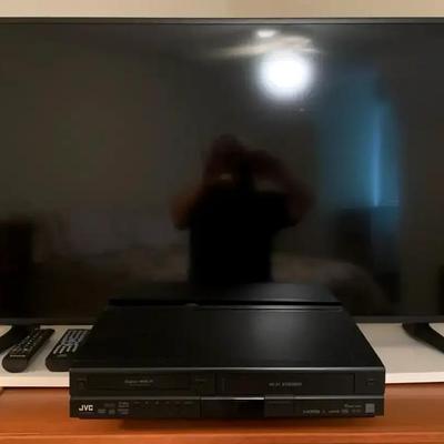 Samsung 43" Smart TV with Remote & JVC DVD/VCR Combo Player