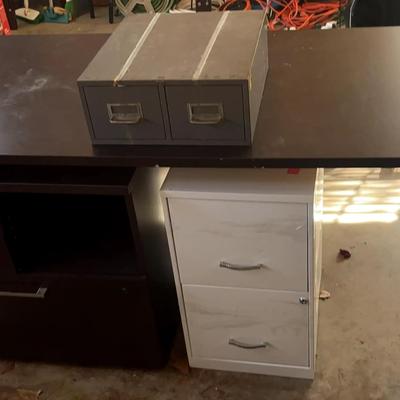 Metal Work Table & Storage Cabinets, featuring 71" Wide Desk