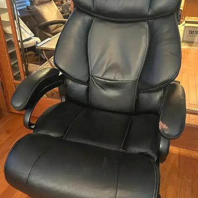 Black Leather High-Back Executive Office Chair