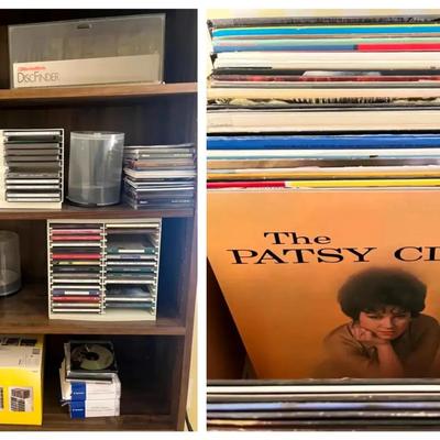 Extensive Collection of CDs, Vinyl Records & DVDs with CD Organizers
