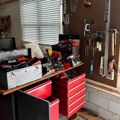 Craftsman Deluxe Workbench with Tool Storage & Power Tools