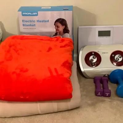 Medical & Comfort Essentials Featuring Homedics Foot Massager, Electric Blankets & Weights