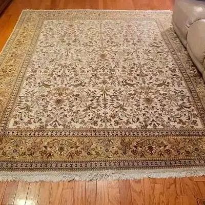 Handmade Persian Wool Rug with Fringe – 10' x 8.5'