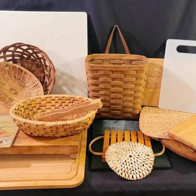 Kitchen Basket & Cutting Board Collection Featuring Longaberger Letter Basket