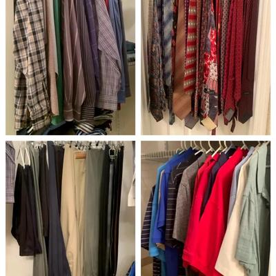 Men’s Clothing Collection Featuring Slacks, Dress Shirts, Polos & Accessories