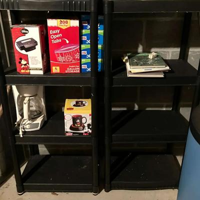 2 Plastic Shelving Units (Contents Not Included)