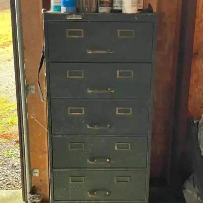 Metal Cabinet with Tools and Misc Contents