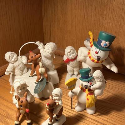 Frosty and Rudolph Dept 56 Snowbabies Figurines