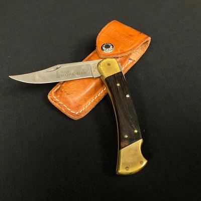 Buck Work-Man 110 With Leather Sheath