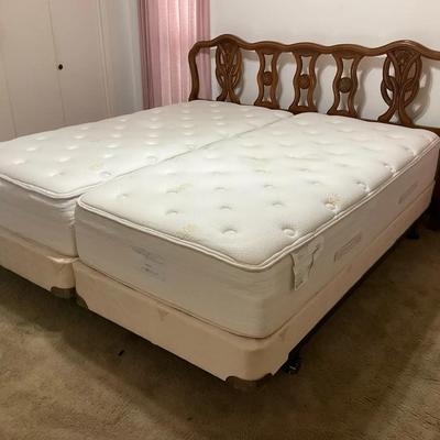 King Headboard And Two Twin Beds