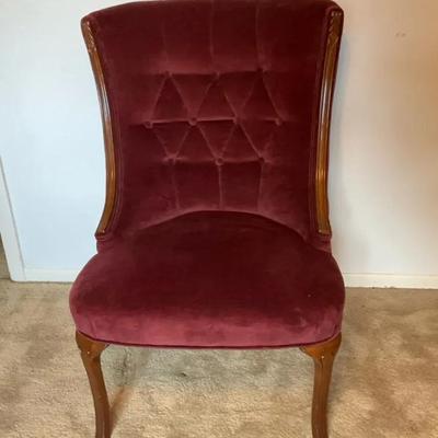 Red Velvet Extra Wide Chair