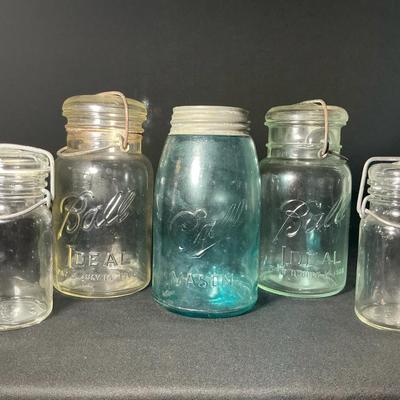 Vinage Ball Mason & Wheaton Jars