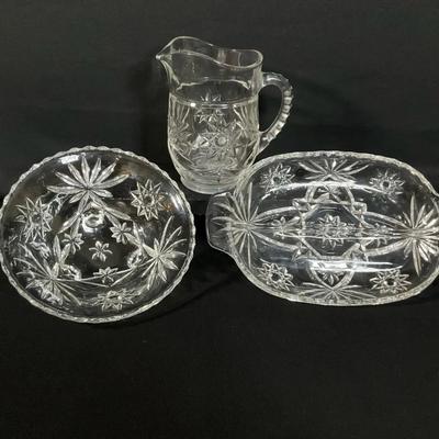 Anchor Hocking Star Of David Trio