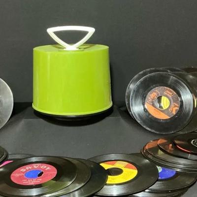Disc-Go-Case 45’s Record Carrying Stoage Case & Mystery Lot Of Records 