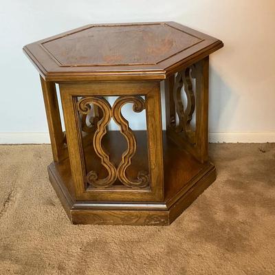 Mid-Century Hexagon End Table