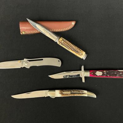 Kershaw Stag Handle Knife & Assorted A.G Russell Knives