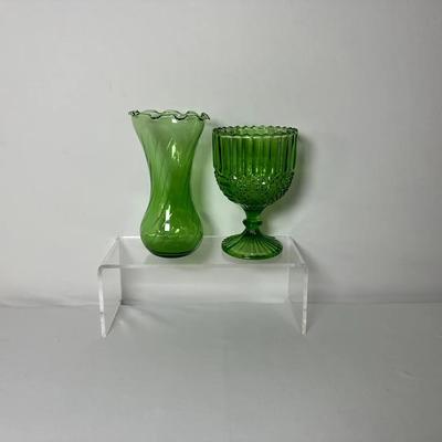 Vintage Emerald Green Glass