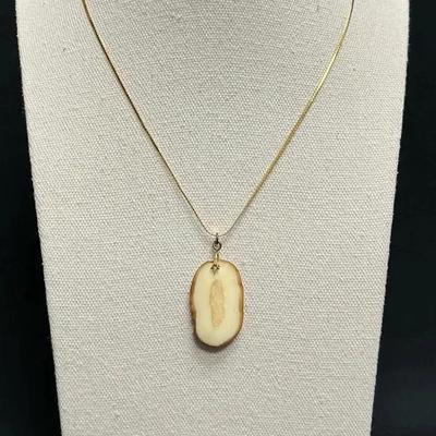 14 K Gold Chain Necklace And Pendant