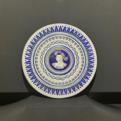 Heavy German Wall Hanging Stoneware Charger  