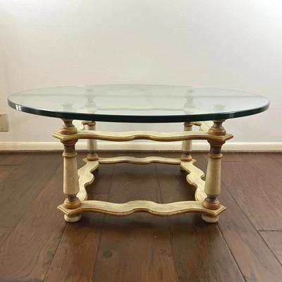 Glass And Wood Coffee Table