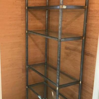 Retro Metal And Glass Shelf