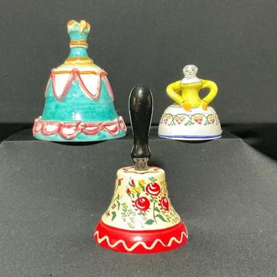 Worldly Collectable Handpainted Ceramic Bells