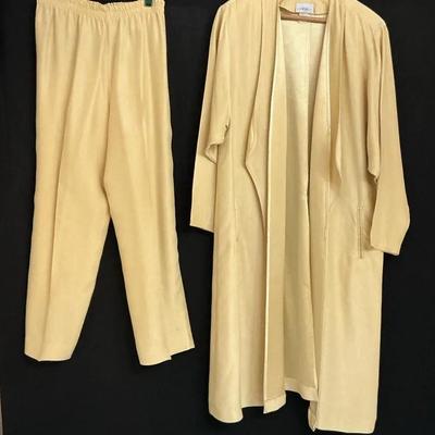 LC Collection Gold Toned Jacket And Pants Set
