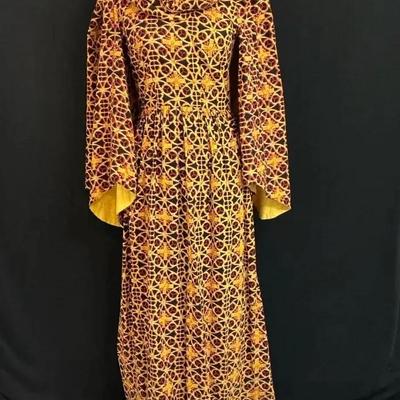 Women’s Patterned Sari Style Dress 