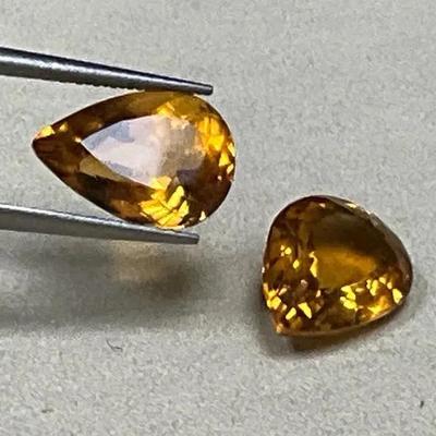Citrine Pear Shaped Gemstones