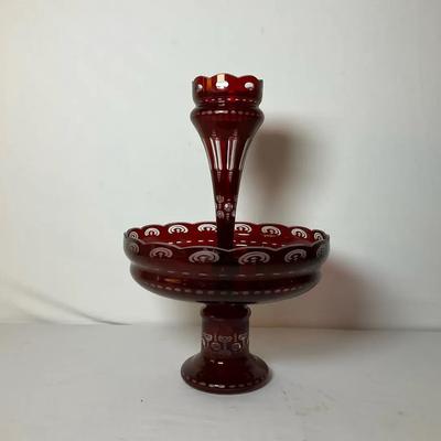 Bohemian Crystal Centerpiece Epergne