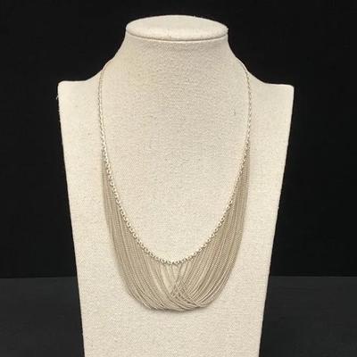 Bib Necklace Marked 925