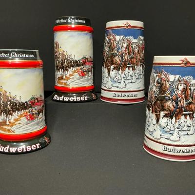 Collectable Budweiser Clydesdale Beer Steins  